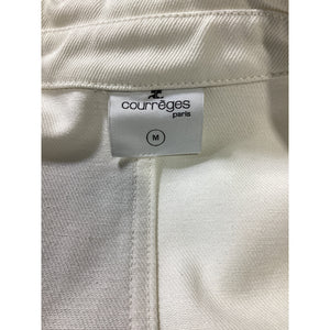 Courrèges Oversized Ivory Denim Shirt Size M