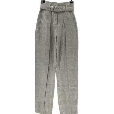 Iro Linen Blend Heather Grey Najava Trousers Size 34