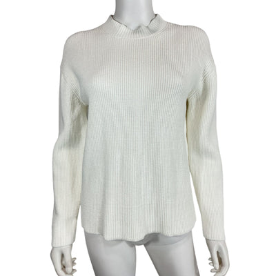 Vince Textured White Tunic Sweater Size S