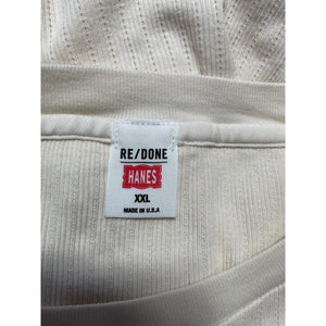 Re/Done '90S' White Cotton Baby Tee Size XXL