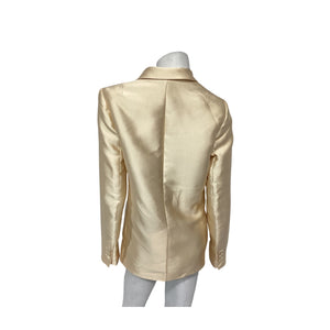 Allsaints Sleek Gold London Shimmer Blazer Size 6