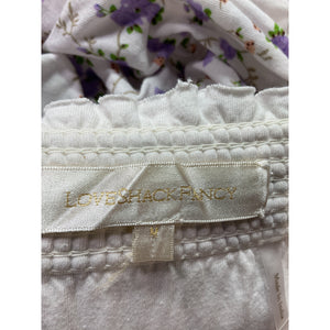 Loveshackfancy Floral Dusty Lavender Ruffle Mini Skirt Size M