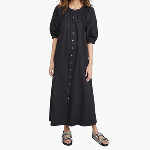 Staud 'Vincent' Black Cotton Dress Size S