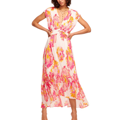 Ramy Brook Vibrant White Punch Floral Rachel Maxi Dress Size XXS NWT