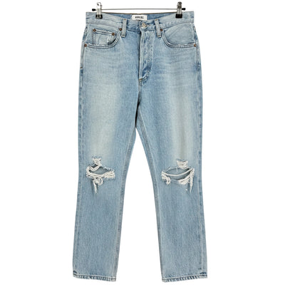 Agolde Distressed Blue Riley Denim Jeans Size 27