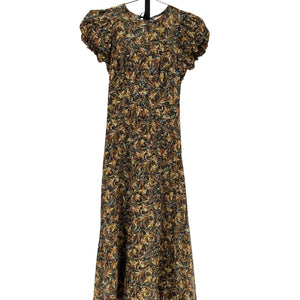 Dôen 'Rhodia' Blue Cotton Floral Cotton Midi-Dress Size XS