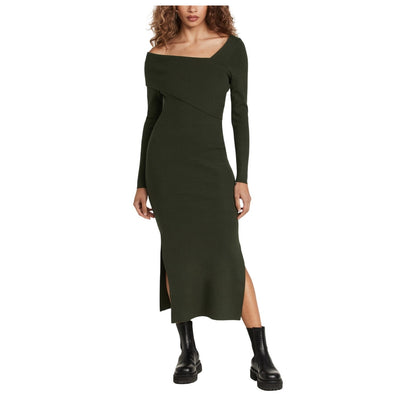Line & Dot Asymmetric Green Sylvie Sweater Dress Size XS
