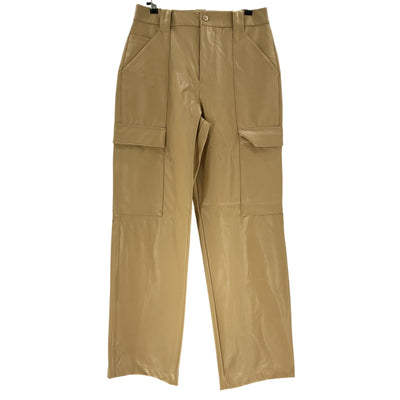 Helsa Waterbased Faux Leather Tan Cargo Size S Pants