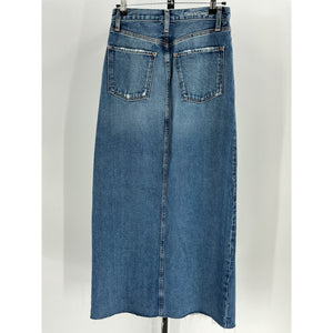 Favorite Daughter 'The Sadie' Blue Cotton High Rise Maxi A- Line Skirt Size 26