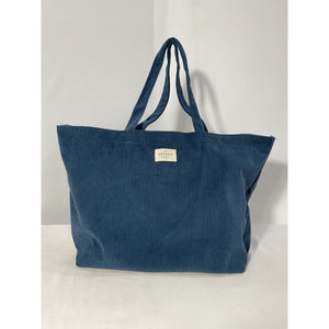 Sézane 'Velvet' Blue Polyester Tote Bag