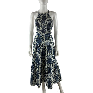 Shona Joy Floral Blue Diana Dress Size US 4
