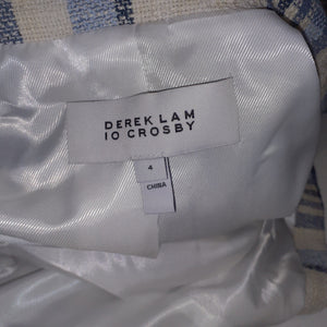 Derek Lam Plaid Blue Multi Ralph Jacket Size 4