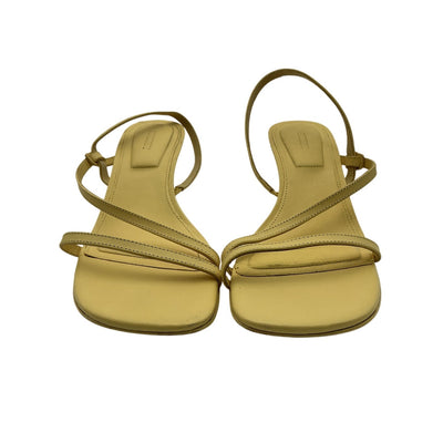 Simkhai Strappy Yellow Cedonia Kitten Heel Sandal Size 37 EU / US 7