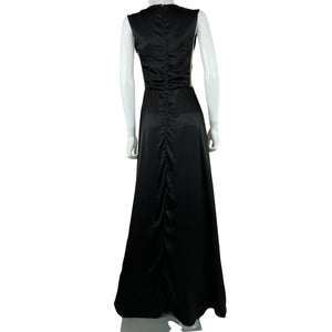Sau Lee Satin Black Genevie Gown Size 4