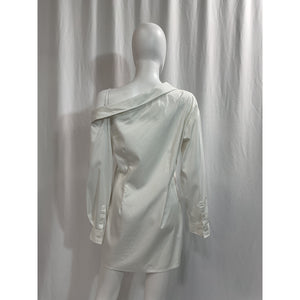 L'Academie 'Khloe' White Off Shoulder Mini Poplin Dress Size M