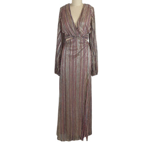 House Of Harlow 1960 Metallic Pink Jerri Maxi Size L Dress