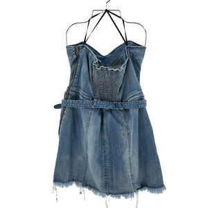 Retrofête Strapless Blue Denim Dress Size XL