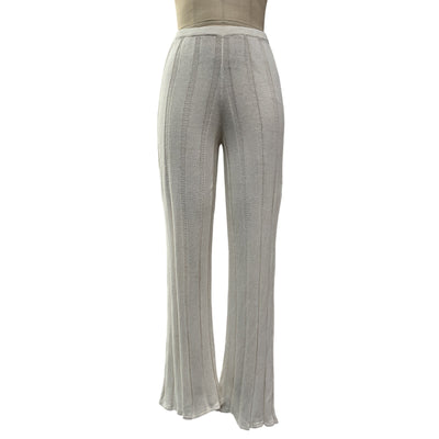 Dissh Ribbed White Emery Pants Size S