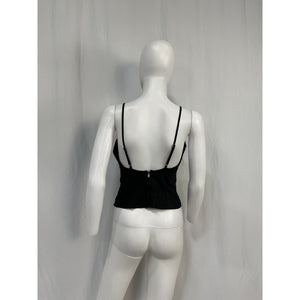 Reformation 'Evette' Black Linen Top Size 0