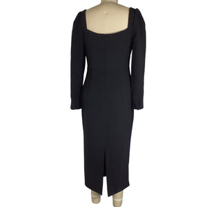 Self-Portrait Embellished Black Diamante Bow Midi Size 6 US / UK 10 Dress