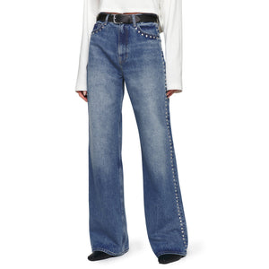 Reformation Studded Blue Cary Size 25 Jeans