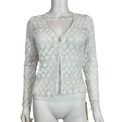 Reformation Lace White Simona Blouse Size 0