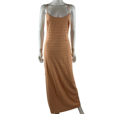 House Of Harlow 1960 Textured Orange Nieto Maxi Dress Size M