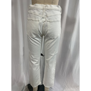 Agolde 'Riley' White Crop Denim Jeans Size 29