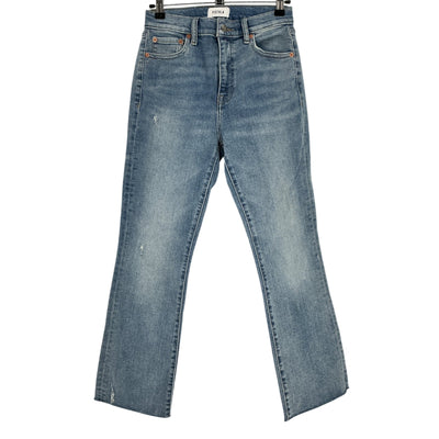 Pistola Distressed Blue Lennon High Rise Cropped Boot Denim Jeans Size 26