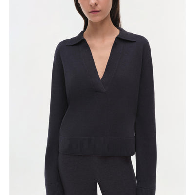 Simkhai Classic Midnight Polo Sweater Size XS NWT