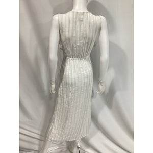 L*Space 'Down The Line'  White Deep V Neck Cover Up Size XS