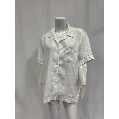 Dissh 'Campbell' White Linen Shirt Size 6