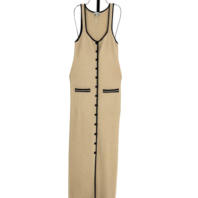 L'Academie Knit Beige Havilah Midi Dress Size M