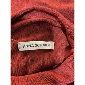 Anna October Draped Red Novel Top Size M