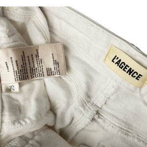 L'Agence High Rise White Ruth Denim Jeans Size 25