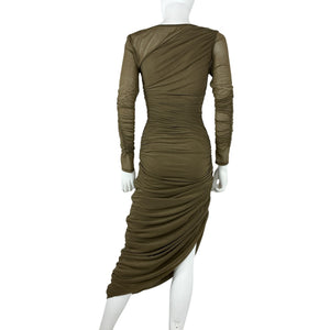 Lpa Ruched Brown Elena Dress Size XS
