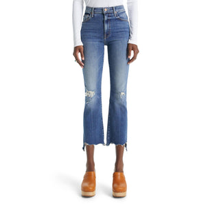 Mother Distressed Blue Insider Denim Jeans Size 24