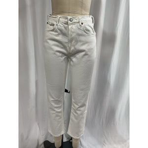 Agolde 'Riley' White Crop Denim Jeans Size 29