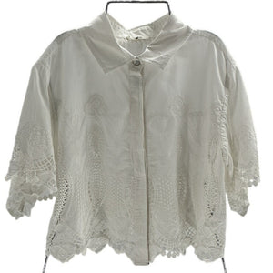Tularosa Embroidered White August Blouse Size S