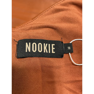 Nookie Faux Leather Brown Barbella Mini Dress Size M