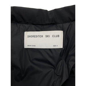 Shoreditch Ski Club Colorblocked Black Soft White Reflective Windbreaker Jacket Size S