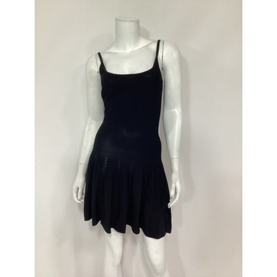Majorelle 'Sue' Black Ponte Pleated Mini Dress Size XS