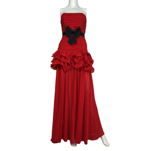 Majorelle Ruffled Red Fauna Gown Size XS