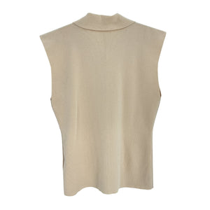 A.L.C. Knit Beige Taylor Polo Top Size S