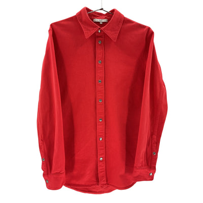 Tibi Twill Red Easy Shirt Size S