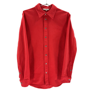 Tibi Twill Red Easy Shirt Size S
