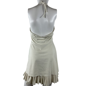 Reformation Halter Cream Ecomove Dress Size L