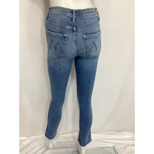 Mother Mid Rise 'Dazzler' Ankle Fray Denim Jeans Size 25