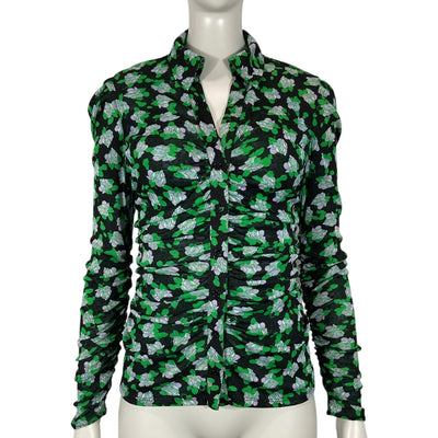 Diane Von Furstenberg Reversible Dot And Venice Geo Nathaniel Top Size M