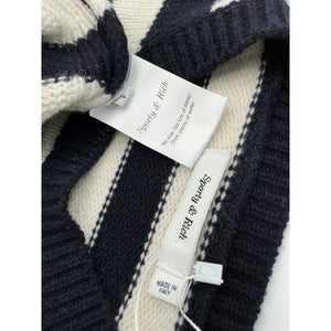 Sporty & Rich Striped White Wool Sweater Size S